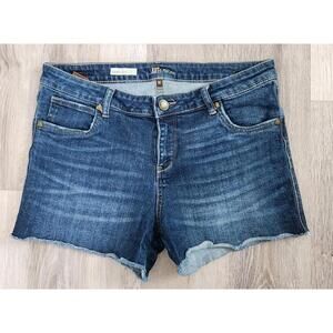 Kut From The Kloth Gidget Frayed Shorts Sz 12 Jean Denim